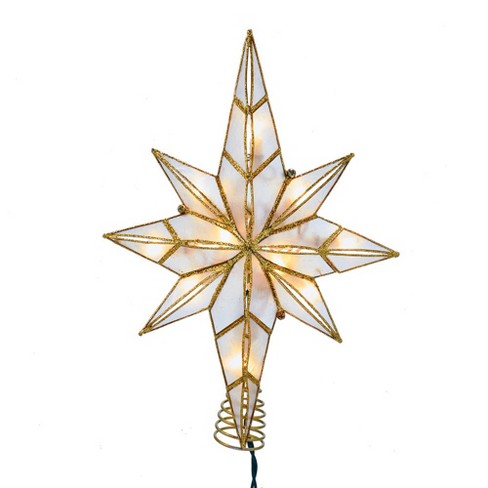 Kurt Adler 10-Light 11.4-Inch Capiz Bethlehem Star Treetop - image 1 of 4