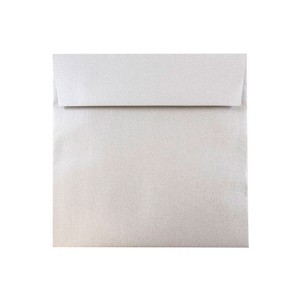 JAM Paper 6.5 x 6.5 Square Metallic Invitation Envelopes Stardream Silver GCST509H - 1 of 2