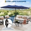 GustoWave Outdoor 13 FT Double-Sided Patio Umbrella for Pool Garden - 3 of 4