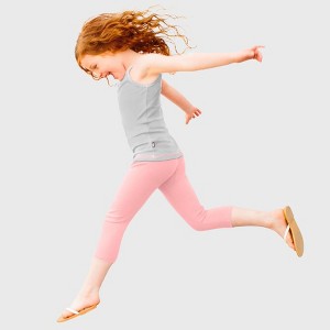 City Threads Girls 100% Cotton Soft Capri Leggings - USA-Made - 1 of 4