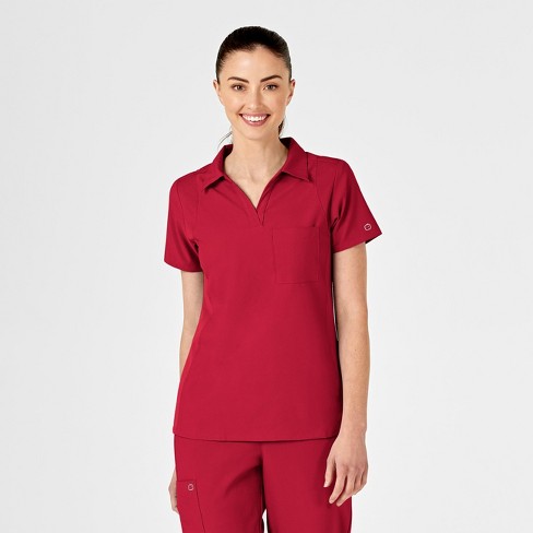 Wink W123 Women's Collar Scrub Top, Xl Regular : Target