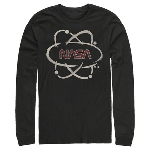 Men's Nasa Atom Path Logo Long Sleeve Shirt : Target
