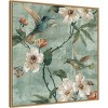 30" x 30" Birds of a Feather Floral II by Renee Campbell Framed Canvas Wall Art Print - Amanti Art - 2 of 4