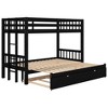 Twin Over Pull-Out Bunk Bed Platform Bed Frame With Ladder Trundle Bed With Safety Guardrail Accommodate 4 People Extendable Bunk Beds For Kids Teens - 4 of 4