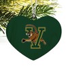 University of Vermont Catamount Logo Heart Love Wood Christmas Tree Holiday Ornament - 2 of 3