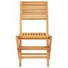 vidaXL Solid Teak Wood Folding Patio Chairs - Set of 2, Scandinavian Outdoor Seating with Comfortable Backrest and Timeless Slatted Design, Brown? - 4 of 4