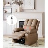 Oversized Padded Swivel Rocking Recliner Chair with Heat and Massage – Comfy Faux Leather Swivel Rocker Reclining Single Sofa for Adults - 2 of 4