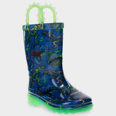 Light up dinosaur rain hot sale boots