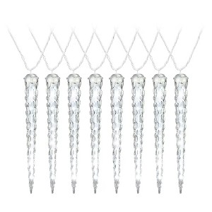 Gemmy LED Lightshow Shooting Star Icicle Lights White Set of 8 - 1 of 4