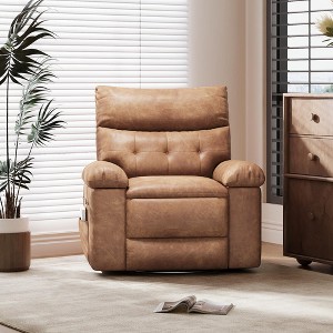TRINITY 360 Degree Swivel Manual Recliner for Adults, Extra Wide Manual Recliner for Adults, Lazy Chair with 1.5X Sponge Comfort Arm and Back - 1 of 4