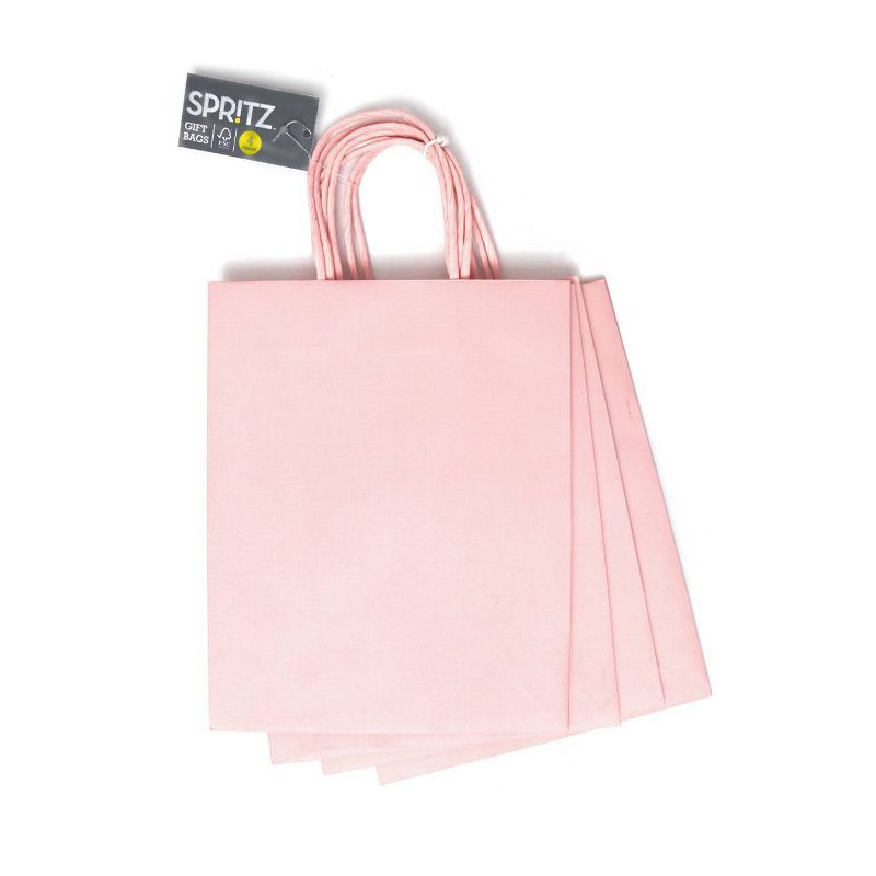 4pk Cub BagPink - Spritz&#8482;: Matte Laminated Favor Bags with Twisted Handles, Forest Stewardship Council Certified, 1 of 6