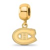 Black Bow Jewelry 14k Yellow Gold Plated Sterling Silver Montreal Canadiens NHL Bead Charm - 2 of 4