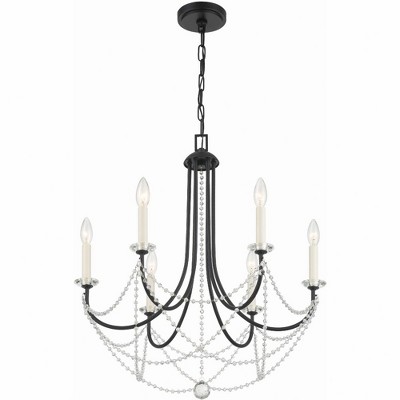 Crystorama Lighting Delilah 6 - Light Chandelier in  Matte Black