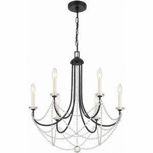 Crystorama Lighting Delilah 6 - Light Chandelier in  Matte Black - 1 of 4