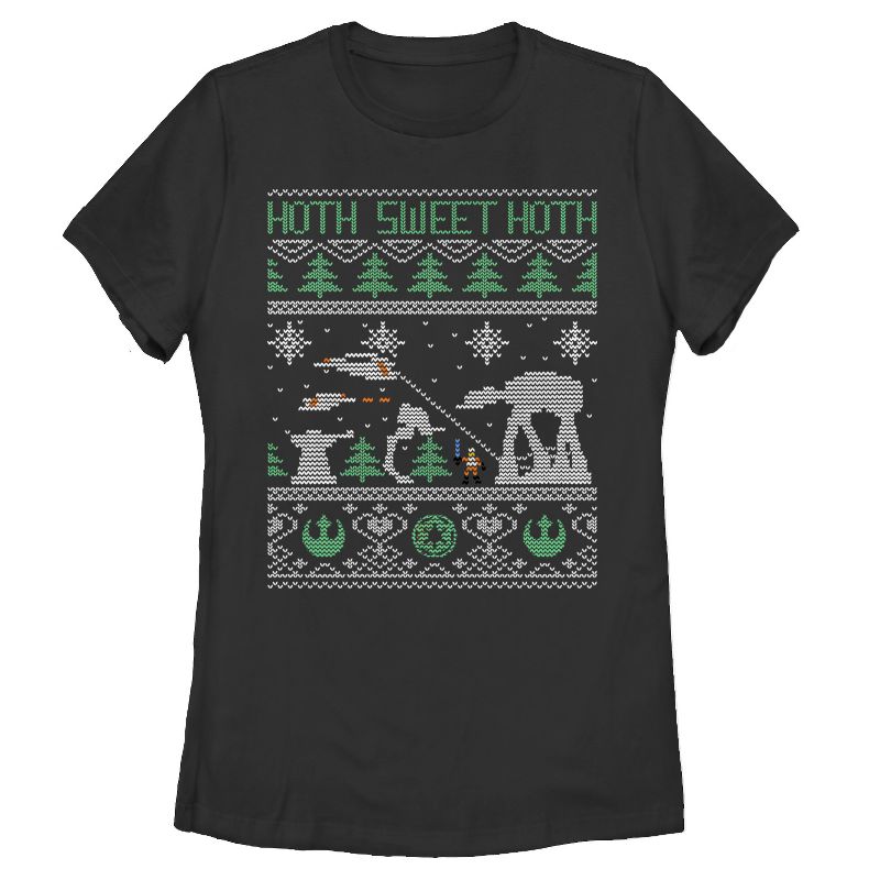 Women's Star Wars Ugly Christmas Hoth Sweet Hoth T-Shirt, 1 of 4