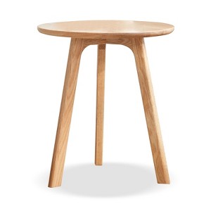 DSVIMOY Couch Tray Table with Adjustable Height, Oval End Tables with Slots for Living Room & Bedroom, Natural, 16.54"*9.84"*30.11" - 1 of 4