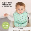 KeaBabies 3pk Presto Baby Bibs Waterproof with Food Catcher, Lightweight Toddler Bibs for Eating - 3 of 4