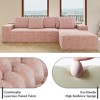 104" Cloud Corduroy Upholstered Modular L-Shaped Sectional Sofa with Chaise, Deep Seats, No Assembly - 2 of 4