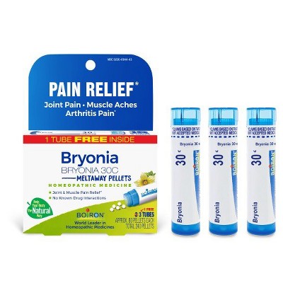 Bryonia 30C 3 MDT by Boiron Homeopathic Medicine For Pain Relief  -  3 Tubes Pellet