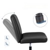 FONTOI Task and Office Chairs, Office Chair with Cross-Leg and Adjustable Height, Armless Swivel for Home Office, Black, 25.9"*35"*25.5" - 4 of 4