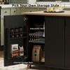 Whisen 51" Fluted Drop Leaf Kitchen Island & Farmhouse Rolling Cart with Internal Storage Rack, Towel Rack - 4 of 4