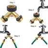 Twinkle Star 2-Way Brass Garden Hose Splitter,  Y Connector with Adjustable Flow Valve - 2 of 4