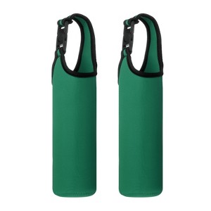 Unique Bargains Elastic Neoprene Commuting Jogging Cycling Insulated Bottle Sleeves with Carrying Handle 2 Pcs - 1 of 4