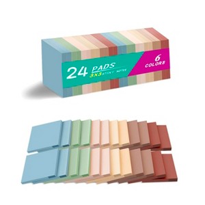 Narwey Sticky Notes 3x3 inch, Self-Stick Pads Vintage Colors Sticky ...