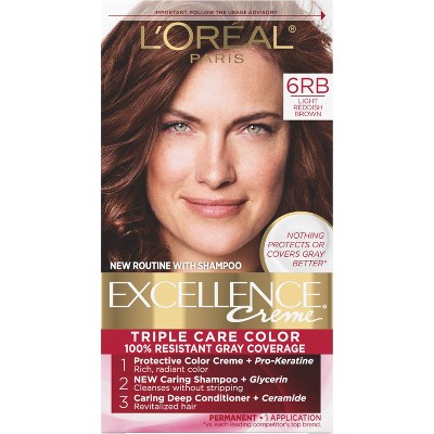 L'oreal Paris Excellence Triple Protection Permanent Hair Color - 6.3 ...