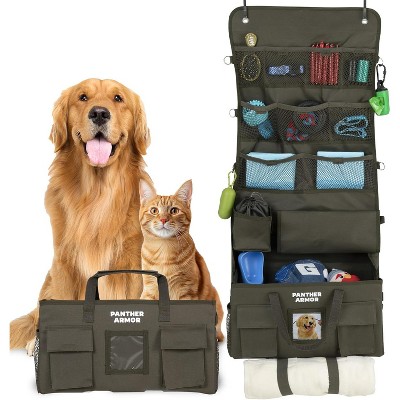 Panther Armor Dog Travel Bag- Hanging Dog Organizer ,  Dog Food & Treat Container for Travel Accessories
