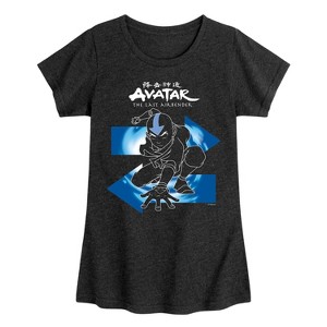 Girls' - Avatar: The Last Airbender - Aang Arrows Fitted Short Sleeve Graphic T-Shirt - 1 of 4