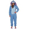 Seven Times Six Disney Winnie The Pooh Adult Eeyore Fleece Cosplay Costume Union Suit Pajama Blue - 2 of 4