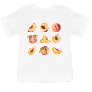 The Juniper Shop Peach Chart Toddler Short Sleeve Tee - 5T - White - 1 of 4