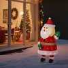 CIPACHO 3.3FT Lighted Waving Santa Yard Decor - Pre-lit Pull Up Santa with 100 Warm White LEDs (Indoor/Outdoor Xmas Decor) - 3 of 4