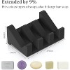 Silicone Self Draining Soap Holder ,3 Pcs Self Draining Soap Dishes, Silicone Soap Saver, Waterfall Drainer Soap Holder - 4 of 4