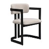 Okak Vintage Rattan Dining Chairs Set of 2, Solid Birch Wood Frame, Upholstered Kitchen Side Chair with Woven Back, Ready-to-Use - 3 of 4