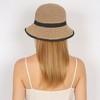 Anna-Kaci Packable Crochet Straw Bucket Hat with Two-Tone Design Lightweight Summer Sun Hat for Beach Travel Hiking Outdoor Use - 2 of 4