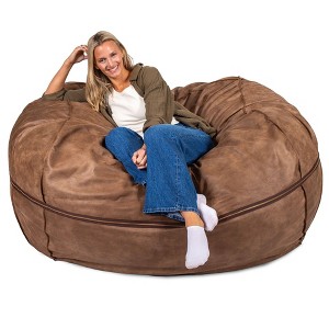Big Joe Bean Bag Chair with Removeable Cover, Foam Filled, Multiple Sizes and Fabrics, All Ages - 1 of 4