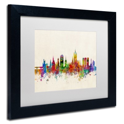 Trademark Fine Art -Michael Tompsett 'Aberdeen Scotland Skyline' Matted Framed Art