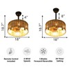 12" Modern Rattan Ceiling Fan with Light, 8 ABS Blades, Remote Control, Dual Downrods, for Dining Room, Bedroom, or Study - 4 of 4