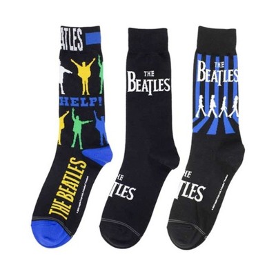 The Beatles Men's Crew Socks, Help Abbey Road - 3 Pack