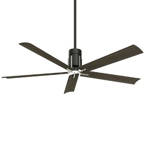60" Minka Aire Modern Indoor Ceiling Fan with LED Light Remote Control Matte Black Urban Walnut Etched Glass for Living Room Home - 1 of 4