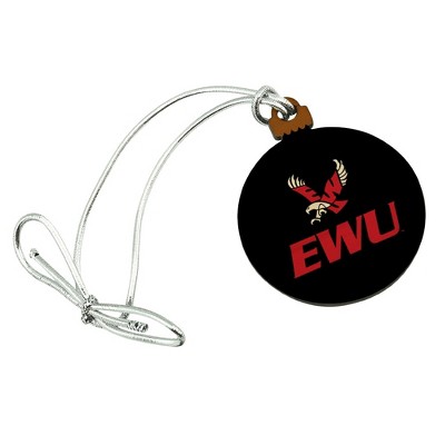 Eastern Washington University Secondary Mini Small Tiny Wood Christmas Tree Holiday Ornament