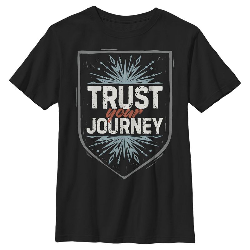 Boy's Frozen 2 Trust Your Journey Crest T-Shirt, 1 of 5