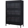 Sapphtopaz 60'' Tall Display Cabinet Decorative Storage Cabinet Sideboard Buffet Cabinet with Storage Glass Door 2 Drawers for Office, Living Room - 3 of 4