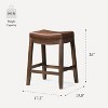 Maven Lane Sophia Backless Counter Stool with Faux Leather 26" - 2 of 4