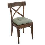 Gripper 15" x 15" Non-Slip Saturn Tufted Universal Chair Cushions Set of 2 - Celadon Green