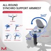 UNISOAR Ergonomic Mesh Gamer Chair with Footrest & Lumbar Support for Home, Video - 4 of 4