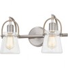 Quoizel Lighting Stafford 2 - Light Vanity in  Brushed Nickel - 3 of 4