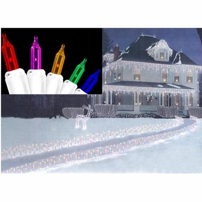 J. Hofert Co 300ct Icicle Christmas String Lights White Wire - Multi-Color